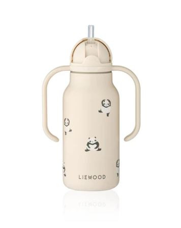 Kimmie Wasserflasche aus Stahl 250ml Panda, Sandy