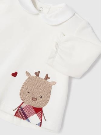 Langarmshirt Weihnachten Weiß