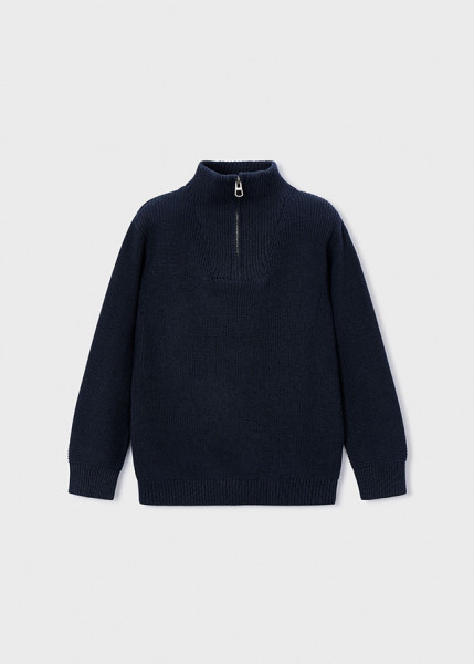 Pullover Zip, marinblau