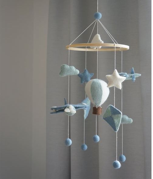 Mobile Ballon blue