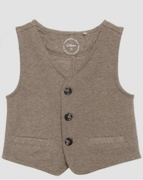 Weste Braun mit Muster
