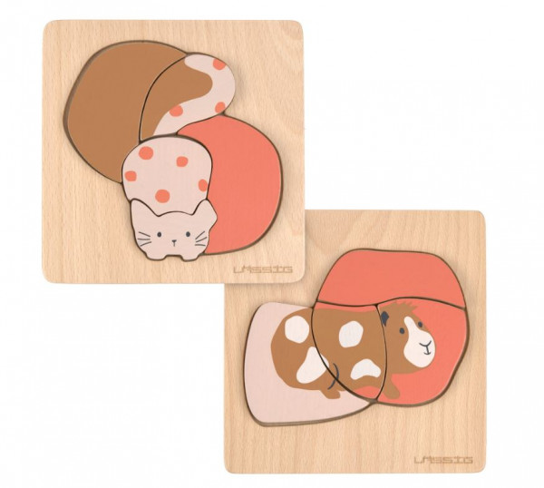 Holzpuzzle Set Katze