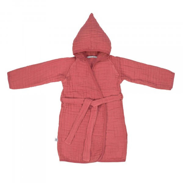 Muslin Bademantel, rosewood