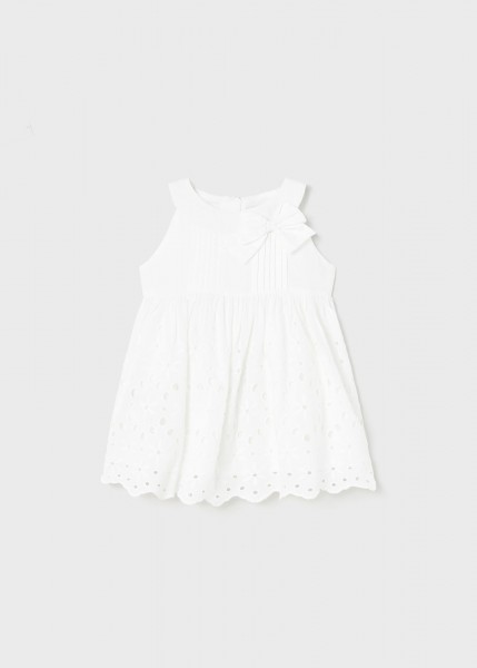 Kleid perforiert, weiss