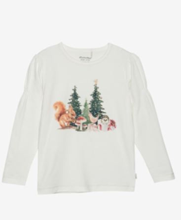 Langarmshirt Weiß Weihnachten