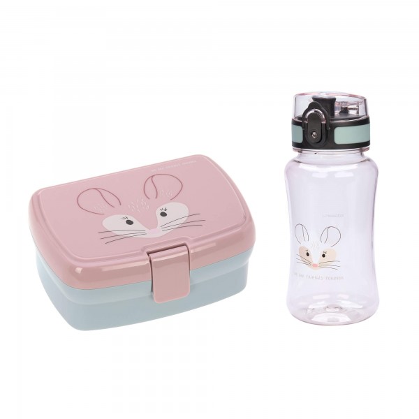 Brotdose & Trinkflasche Set, Chinchilla
