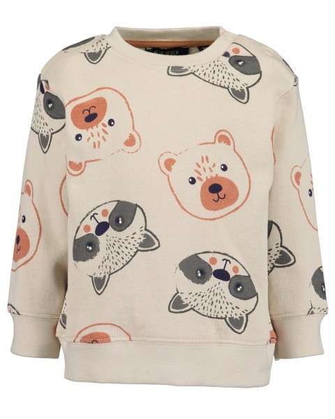 Sweatshirt, Rundhals, kiesel