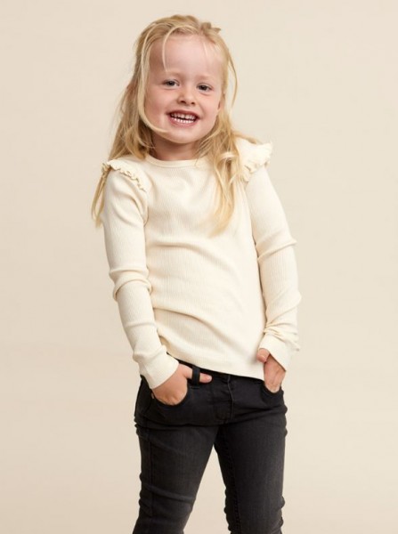 Langarmshirt Creme