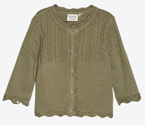 Stickjacke olive