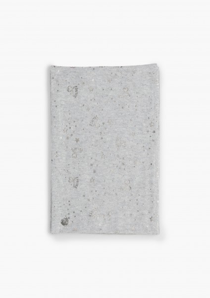 S'Oliver, Loop-Schal / Tuch mit Metallic-Print in grau