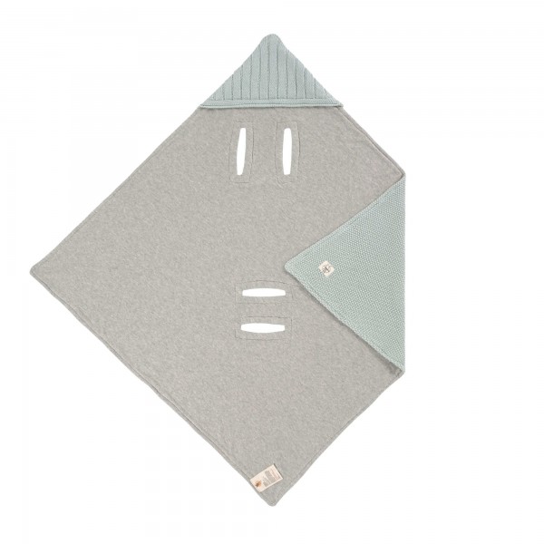 Einschlagdecke für Babysitz GOTS light mint 78 x 78 cm