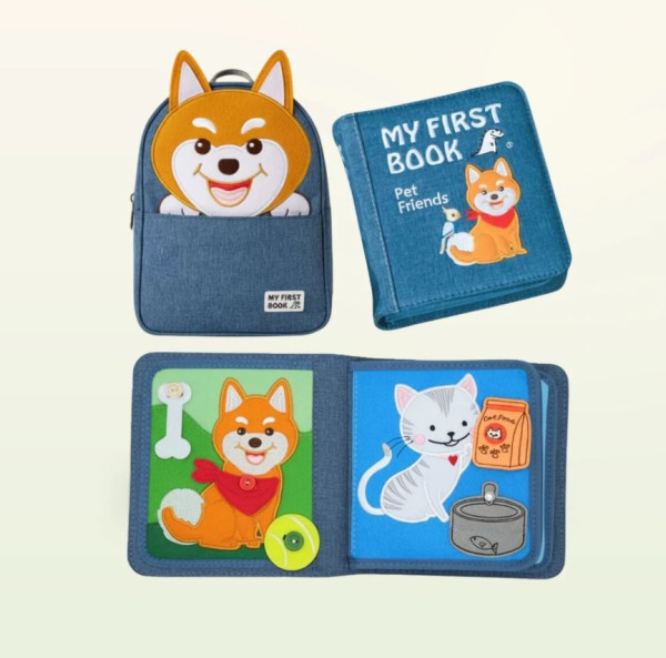 Rucksack und Buch Pet Friends