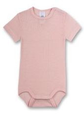 Body kurzarm Rosa aus Wolle