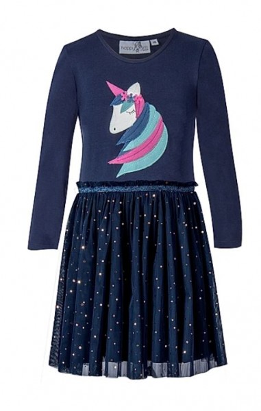 Kleid Langarm Einhorn