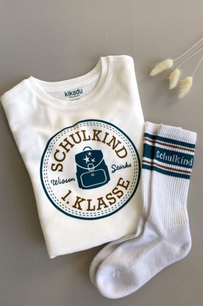 Langarmshirt Schulkind Blau