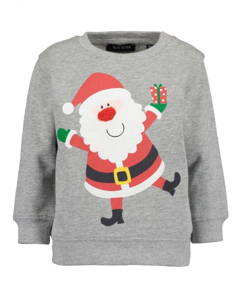 Sweatshirt, Rundhals, mittelgrau