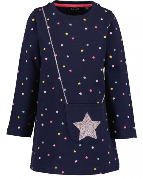 Sweatkleid, Rundhals, nachtblau