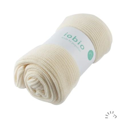 Gestrickte Baby Decke Merino Wolle 100% 90x90 ecru