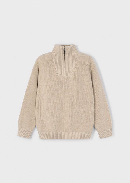 Pullover Zip, chai