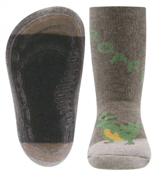 Stoppersocken Dino, Mittelbraun