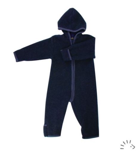 Overall Wollfleece GOTS, dunkelblau