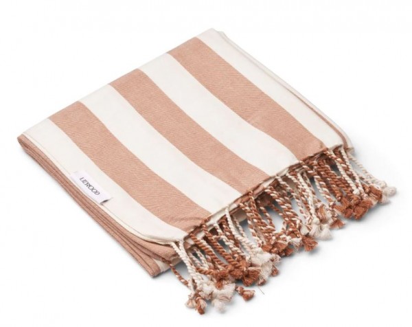 Strandtuch GOTS 100x160, Mona, Tuscany rose/Creme de la Creme