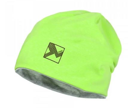 Kids Beanie neongrün/grau