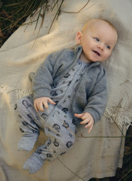 Overall 100% Merinowolle Grau