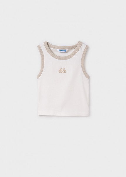 Tanktop Stickerei, roh