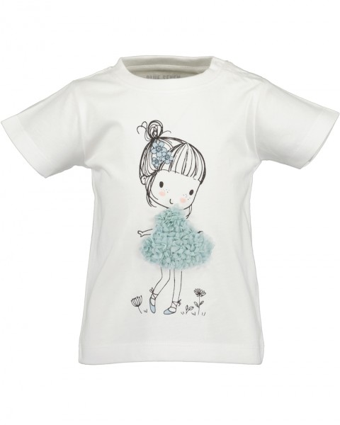 T-Shirt, Rundhals, weiss