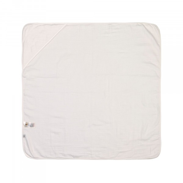 Kapuzenhandtuch aus Mull-Muslin, 90x90, milky