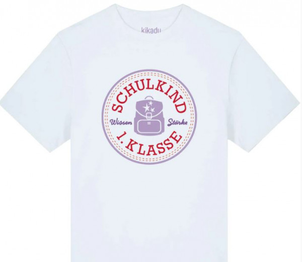 Kurzarmshirt Schulkind Lavendel