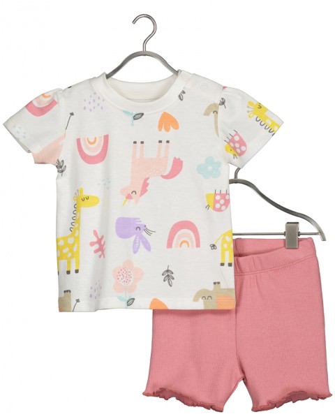 2er Set:Shirt+Shorts, offwhite