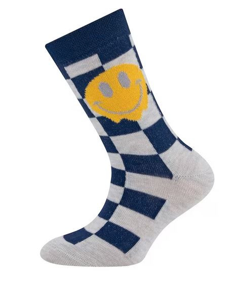 Socken Karo/Smile Königsblau