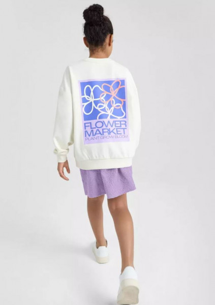 Sweatshirt Beige/Lila