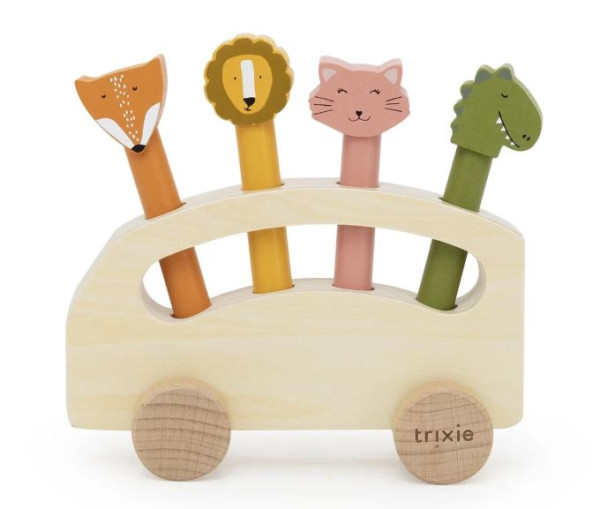 Pop-up-Tierbus aus Holz