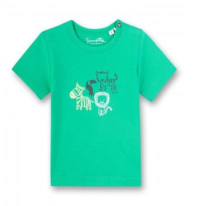 Jungen T-shirt, Tiermotive in grün