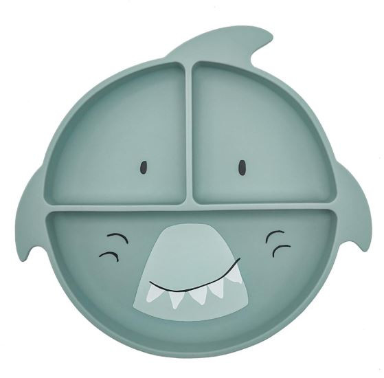 Silikon -Esslernteller mit Saugnapf Mr. Shark