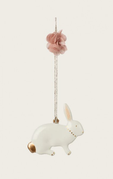 Hase aus Metall Sitzend