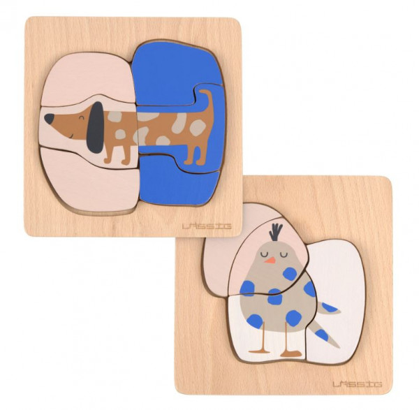 Holzpuzzle Set Hund