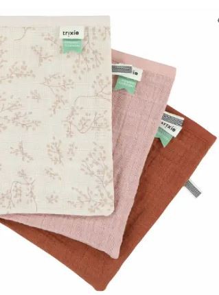 Waschlappen 3-Set, Blumen
