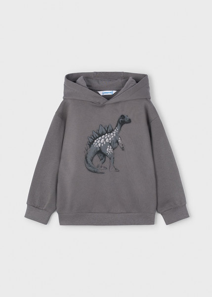 Pullover Reliefdruck, grau