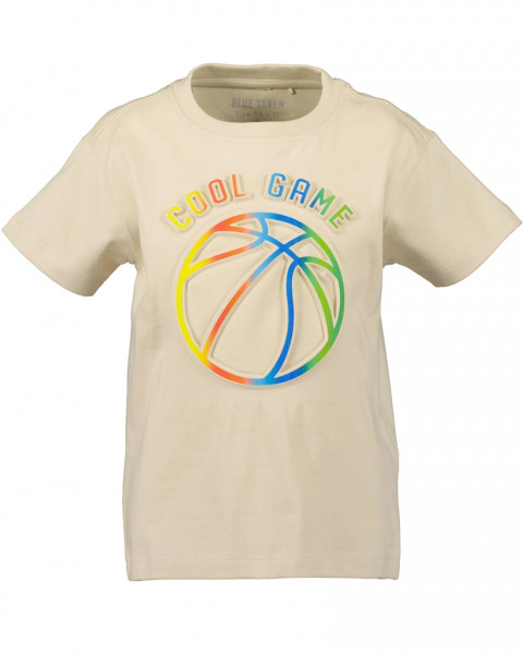 T-Shirt, Rundhals, kiesel