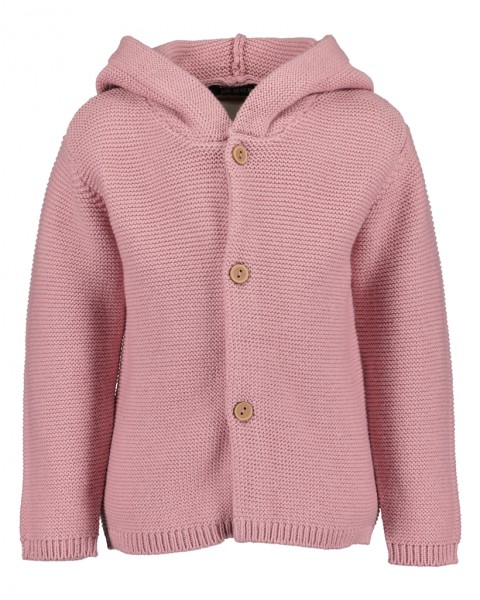 Strickjacke, Kapuze, rosa