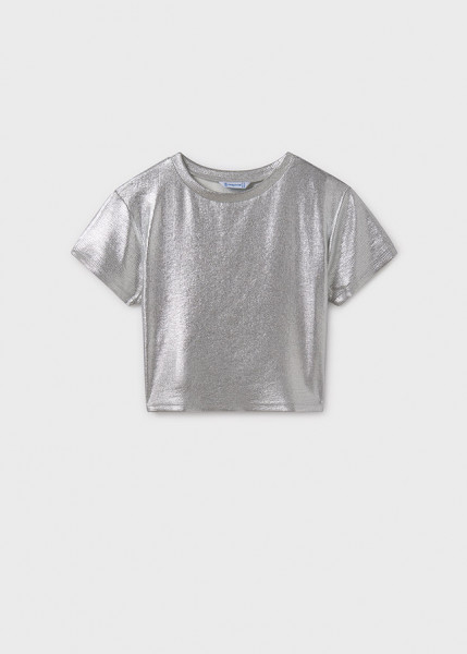 T-Shirt kurzarm, silber