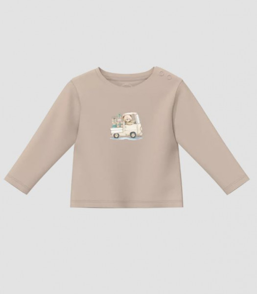 Langarmshirt Beige/Bär
