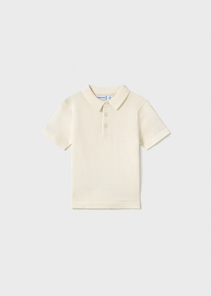 Kurzarm Poloshirt, joghurt