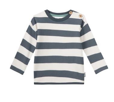 Sweatshirt GOTS Organic Blau/weiß