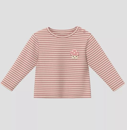 Langarmshirt Pilz/Streifen