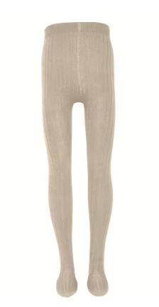 Strumpfhose Rippe, Beige